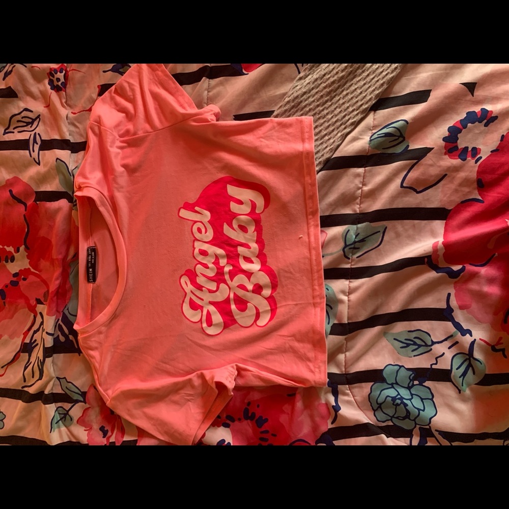 “Angel baby” Pink crop top